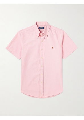 Polo Ralph Lauren - Slim-Fit Button-Down Collar Logo-Embroidered Cotton Oxford Shirt - Men - Pink - XS
