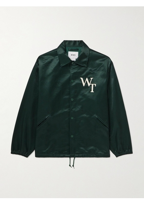 WTAPS - Logo-Appliquéd Cotton-Blend Sateen Coach Jacket - Men - Green - S