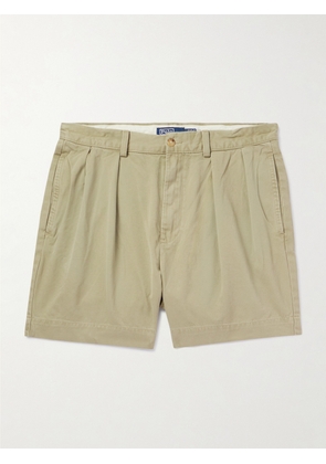 Polo Ralph Lauren - Cormac Straight-Leg Pleated Cotton-Twill Shorts - Men - Neutrals - UK/US 30