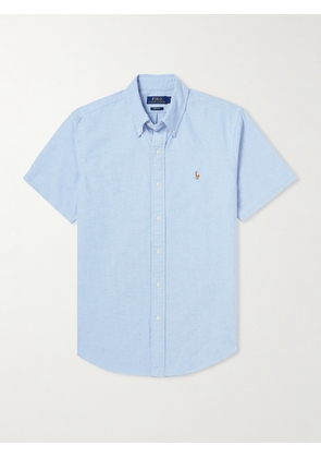 Polo Ralph Lauren - Button Down-Collar Logo-Embroidered Cotton Oxford Shirt - Men - Blue - XS