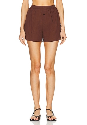 Eterne Dylan Boxer Short in Chocolate - Chocolate. Size L (also in S).