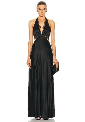 NICHOLAS Kylie Lace Cutout Gown in Black - Black. Size 2 (also in 0, 4, 6).