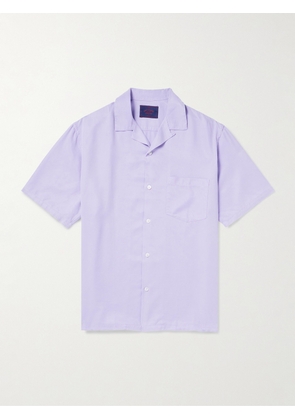 Portuguese Flannel - Dogtown Convertible-Collar TENCEL™ Lyocell Shirt - Men - Purple - XS