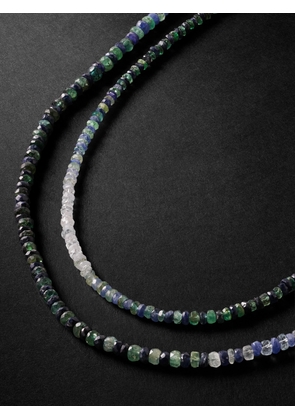 JIA JIA - Gold, Emerald and Sapphire Beaded Necklace - Men - Blue