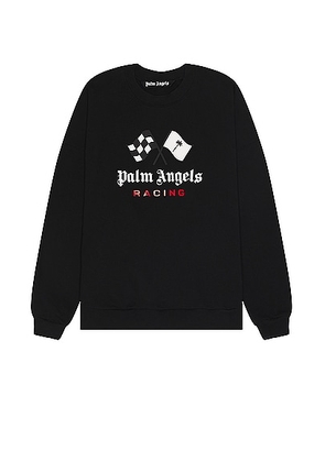 Palm Angels X Formula 1 Racing Sweater in Black  White  & Red - Black. Size L (also in S, XL/1X).