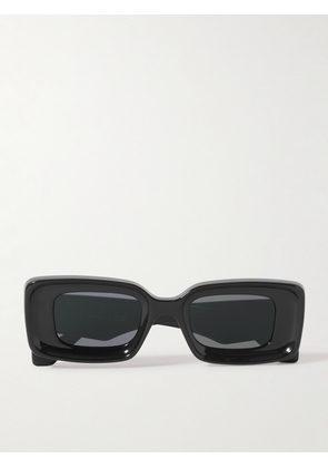 LOEWE - Anagram Rectangular-Frame Acetate Sunglasses - Men - Black