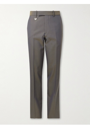 Burberry - Straight-Leg Iridescent Wool Suit Trousers - Men - Gray - IT 46