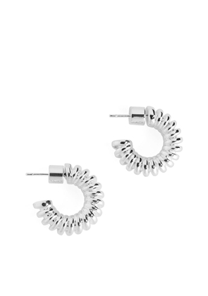 Mini Twisted Hoop Earrings - Silver