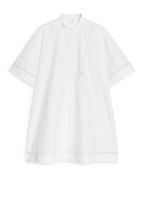 Short-Sleeve Cotton Tunic - White