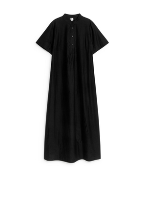 Cupro-Cotton Dress - Black