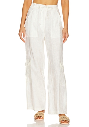 FAITHFULL THE BRAND Relais Pants in White. Size XL, XS.