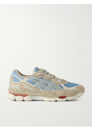 Asics - Gel-nyc Leather And Suede-trimmed Mesh Sneakers - Neutrals - UK 3,UK 3.5,UK 4,UK 4.5,UK 5,UK 5.5,UK 6,UK 6.5,UK 7,UK 7.5,UK 8,UK 8.5,UK 9,UK 9.5