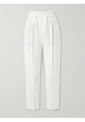Brunello Cucinelli - Pleated Twill Tapered Pants - Neutrals - IT36,IT38,IT40,IT42,IT44,IT46,IT48,IT50