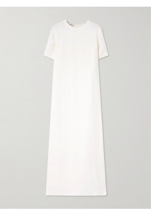 Brunello Cucinelli - Bead-embellshed Twill Midi Dress - Off-white - xx small,x small,medium,large,x large,xx large,xxx large