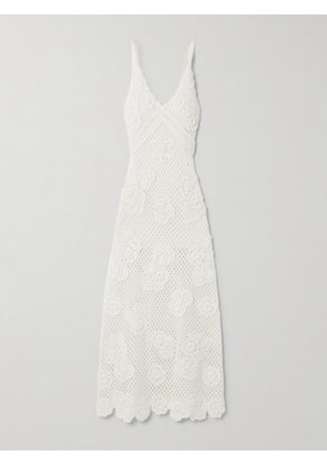 LoveShackFancy - Rohesia Appliquéd Crochet Cotton Maxi Dress - Off-white - xx small,x small,small,medium,large,x large