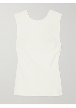 ST. AGNI - Open-back Lenzing™ Lyocell And Ecovero™-blend Twill Top - White - x small,small,medium,large,x large