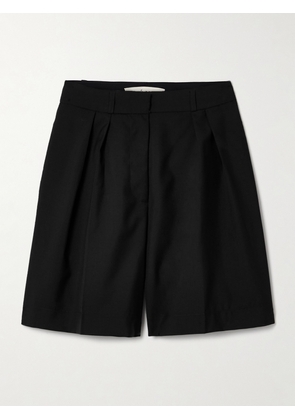RÓHE - Pleated Wool Shorts - Black - FR34,FR36,FR38,FR40,FR42,FR44