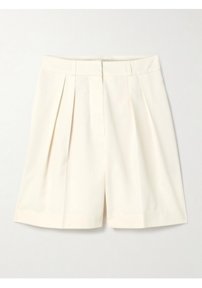 RÓHE - Pleated Woven Shorts - Cream - FR34,FR36,FR38,FR40,FR42,FR44