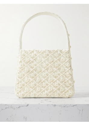 Clio Peppiatt - Fabergé Embellished Satin Shoulder Bag - Ivory - One size
