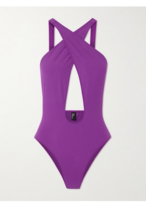 Lisa Marie Fernandez - Pretzel Cutout Swimsuit - Purple - 0,1,2,3,4