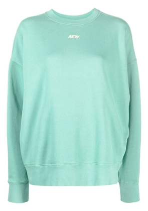 Autry logo-print cotton sweatshirt - Green
