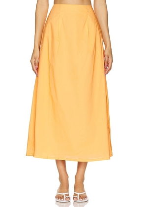 LNA River Skirt in Orange. Size M, S, XS.