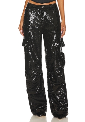 Steve Madden Duo Sequin Pant in Black. Size M, XS.