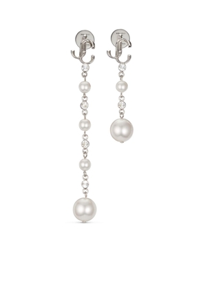 Jimmy Choo pearl-detail drop earrings - Silver