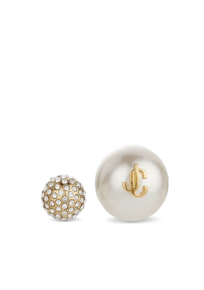 Jimmy Choo Auri logo-embellished stud earrings - Gold