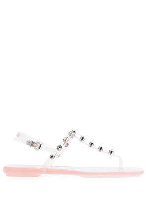 Sergio Rossi crystal-embellished thong sandals - Pink