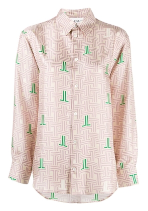 Lanvin JL labyrinth print shirt - Neutrals