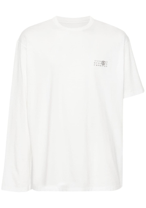 MM6 Maison Margiela numbers-motif cotton T-shirt - White