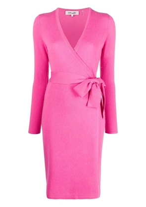 DVF Diane von Furstenberg knitted wrap dress - Pink