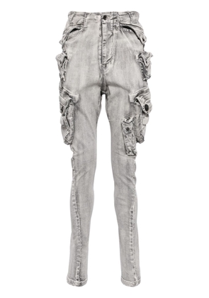 Julius drop-crotch cotton blend trousers - Grey