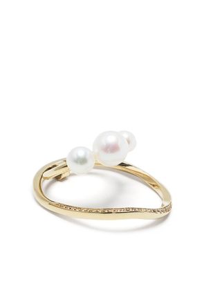 Completedworks gold vermeil-plated pearl and topaz ring