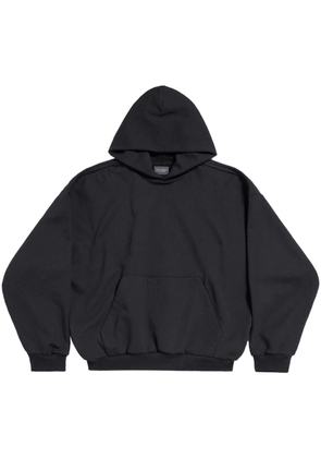 Balenciaga pouch-pocket cotton hoodie - Black