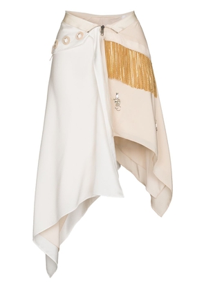 Givenchy zip-front asymmetric skirt - Neutrals
