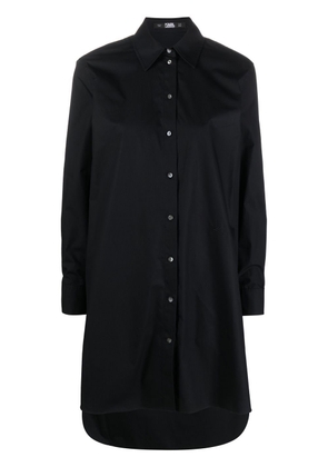 Karl Lagerfeld appliqué-logo long-sleeve shirt - Black