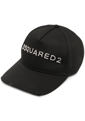 Dsquared2 crystal-embellished logo baseball cap - Black