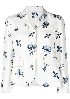 Thom Browne floral-print silk blazer - White
