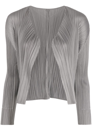 Pleats Please Issey Miyake Monthly Colours May plissé cardigan - Grey