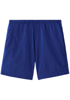 Burberry EKD-embroidered elasticated-waist shorts - Blue