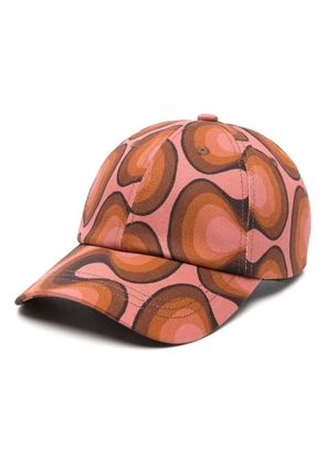 DRIES VAN NOTEN geometric-print cotton baseball cap - Pink