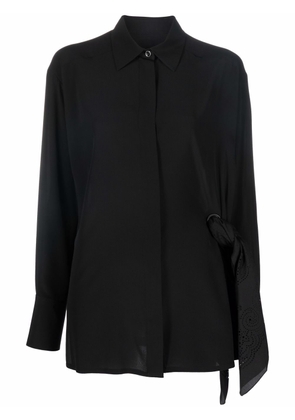 Givenchy scarf-detail silk skirt - Black