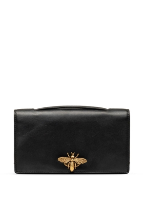 Christian Dior Pre-Owned 2017 Leather Bee clutch bag - Black
