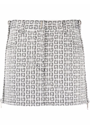 Givenchy monogram-pattern miniskirt - White