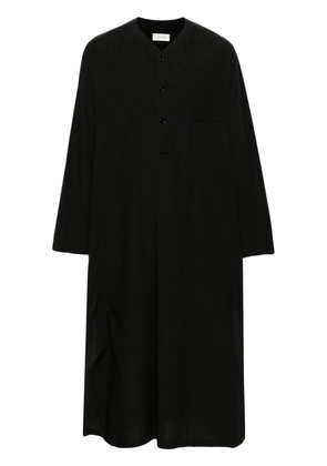 LEMAIRE long poplin cotton shirt - Black