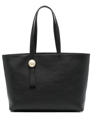 Furla logo-debossed leather tote bag - Black