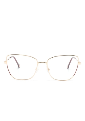 Carolina Herrera stainless-steel butterfly-frame glasses - Gold
