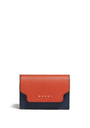 Marni tri-fold leather wallet - Neutrals